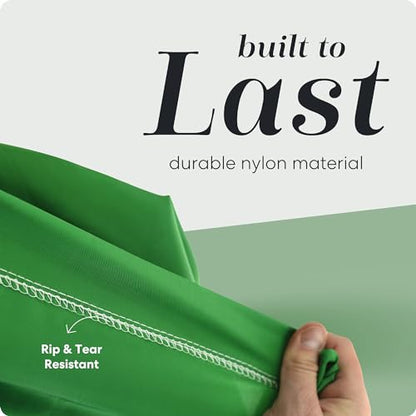 Nylon XL Laundry Bag - Locking Drawstring Closure, Machine Washable, These Large Bags Will Fit a Laundry Basket and Strong Enough to Carry up to Two Loads of Clothes (Green | 22" x 32") - color: Green, size: 22" x 32"