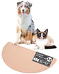 Should We Go? Waterproof Silicone Dog Food Mat – Medium Size Non-Slip Pet Bowl Mat, Raised Edge Design, Easy-to-Clean Pet Food Placemat for Dog & Cat Bowls, 21" Across x 10.5" Deep - Blush - color: Blush, size: Medium