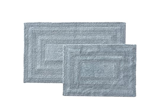 Eddie Bauer - Bathroom Rug, 100% Soft Plush Tufted Cotton Bath Rug, Highly Absorbent, Quick-Dry, and Skid-Resistant Backing (Logan Green, 2 Piece) - color: Green, style: 2 Piece