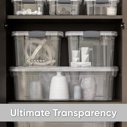 Superio 2.3 Qt Clear Plastic Storage Bin with Lid, Non-Toxic, BPA Free, Odor Free, Organizer Storage Box, Stackable Plastic Tote for Home, Garage, School, and Office, Small - size: 2.3 Qt