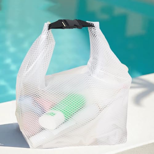 1pcs Waterproof Storage Bag Swimming Bathroom, Large Capacity Drawstring, Men's and Women's Outdoor Toiletries Bag (White 27 * 11.5 * 23.5cm) - color: White 27*11.5*23.5cm