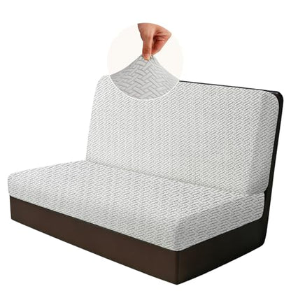 RV Dinette Cushion Covers, 2PCS Woven RV Couch Cover, Camper Cushion Covers, Camper-rv Sofa Cover for Couch, Bench Seat & Dinette Booth Cushions(Light Grey,[39.4" to 49.2"]×[19.7" to 25.6"]) - color: Woven/Light Grey/2pcs