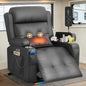 Power RV Recliner Chair with Heat Massage for Camper Home Theater, Dark Gray - color: Dark Gray, size: Power Recliner Chair