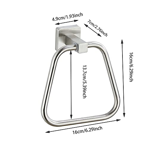 Brushed Nickel Towel Ring for Bathroom, Kitchen Bath Towel Holder Hangers Wall Mount Heavy Duty Stainless Steel - color: Brushed Nickel, size: 1 Pack