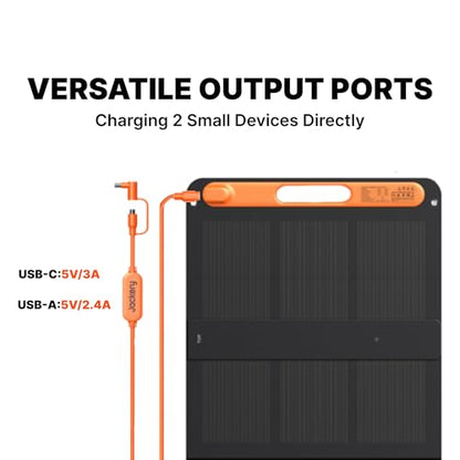 Jackery SolarSaga 200W Portable Solar Panel,IP68 Foldable Bifacial Solar Panels,Compatible with Jackery Explorer Power Station and Solar Generator,for Rooftops Outdoor Camping Off-Grid and RVs - size: 200 W Bifacial