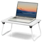 ZEAPTAC Laptop Bed Desk, Foldable Lap Desk, Portable Laptop Stand, Lightweight & Mini Table for Breakfast/Picnic/Drawing/Couch/Floor - White - color: White