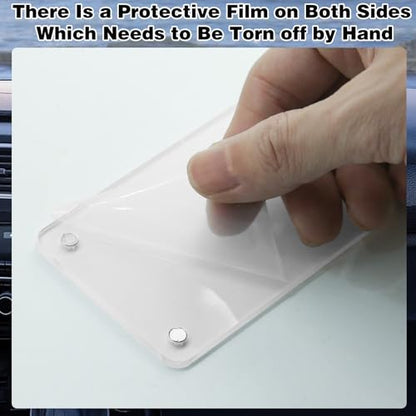 HINGTAI Acrylic Magnetic Personalized Photo Holder Car Picture Frame, Car Picture Holder, Car Photo Holder Car Visor Clip, Personalized Car Accessories Can Be Used to Add Your Personal Photo - color: 1Pcs-White