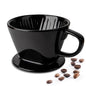 DOWAN Pour Over Coffee Maker, Non-Electric Pour Over Coffee Dripper, Manual Brew Maker, Single Cups Porcelain Slow Brewing Accessories for Gifts, Black - color: Black