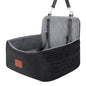 WOOAIDAGG Dog Car Seat for Small Dogs Under 30lbs, Comfy & Safe Travel Bed with Washable Cover, 2 Clip-On Safety Leashes and Pockets, Anti-Slip Base, Easy to Install(Black/Grey) - color: Black/Grey