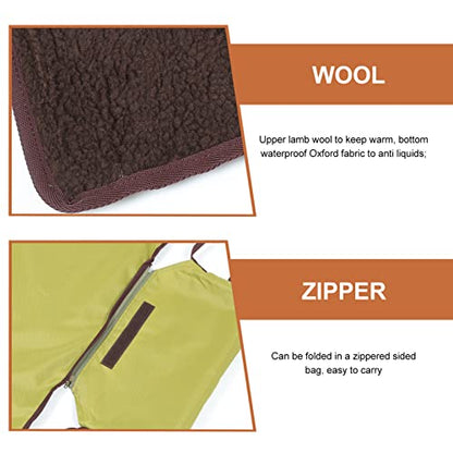 STOBOK Foldable Waterproof Outdoor Dog Mat 39.4X27.6In Portable Self Warming Pet Blanket for Travel Camping Hiking