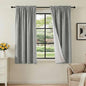 H.VERSAILTEX Linen Look 100% Blackout Curtains 45 Inches Long for Bedroom Rod Pocket 42 Inches Wide Linen Textured Thick Window Curtain Drapes with White Backing, Dove Gray, 2 Panels - color: Dove Gray, size: 42"W x 45"L (Pack of 2)