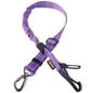 AUBELL Dog Seat Belt for Car,Updated 3-in-1 Adjustable Reflective Bungee Heavy Duty Dog Car Harness Tether with Clip Hook Latch & Buckle,Swivel Zinc Alloy Carabiner,Purple - color: Purple