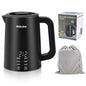 0.6L Small Travel Electric Kettle Portable Smart Tea Coffee Kettle | 800W Rapid Boil,6 Temperature Control,304 Stainless Steel,Dual Voltage 110-240V,12H Keep Warm, Mini Hot Water Boiler