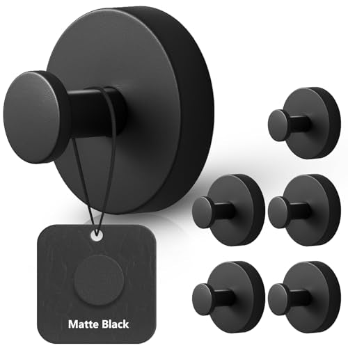 Shower Hooks for Inside Shower,Suction Cup Hooks for Glass Window,Removable Towel Hooks for Bathrooms,6 Packs(Black) - color: Black, size: 6 Pack