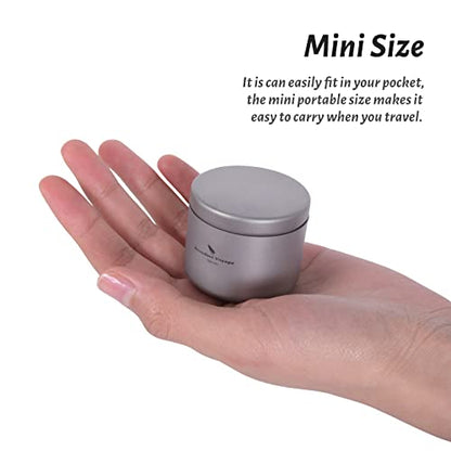 Boundless Voyage Titanium Small Tin Can Box Canister Tea Tins Coffee Tins Food Storage Container for Tea,Coffee, Herb, Candy, Chocolate, Sugar, Spices, Beans - color: Ti3200D-35ml-1pcs
