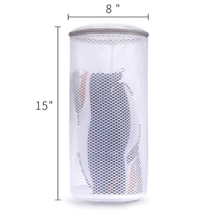 Muchfun 3Pcs Shoes Washing Machine Bag, Honeycomb Mesh Laundry Bags | for Sneaker Cleaning 8 x 8 x 15 Inches - size: 3Shoes Bag