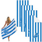 Frienda 4 Pack Microfiber Oversized Lightweight Beach Towel 71x32 in for Women Men Microfiber Quick Dry Sand Free Ocean Coastal Towels for Beach Pool Travel (Blue and White Stripes) - style: Blue and White Stripes