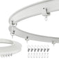 Flexible Bendable Ceiling Curtain Track, Mount for Curtain Rail with Curtain Tracks System, Room Divider, Curtains Rod, RV Ceiling Track, 16.4 FT/ 5 M, White - color: White, size: 5 M/ 16.4 FT