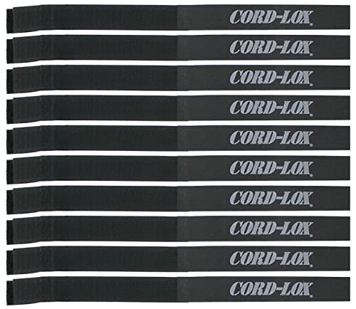 Y-Series Cable Ties - Cord Ties for Electrical Cords, Cable Organizer for Studios and Stage, Wire Management Open End Attaches to Cable, Fabricated in USA (Black, 15 x 1 Inch, 10 Pack) - size: 15" x 1"