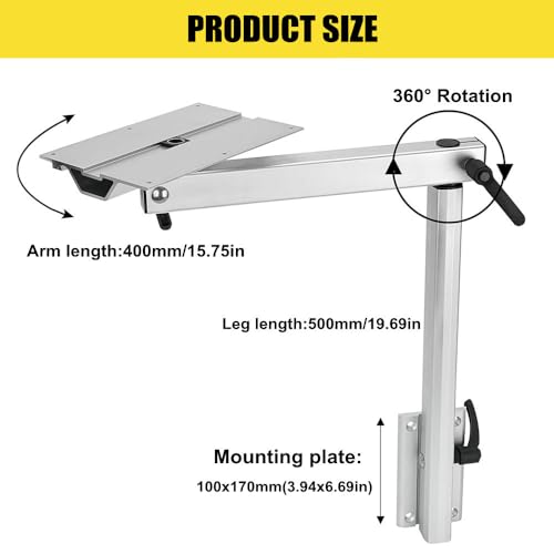 RV Adjustable Table Leg, Removable RV Table Leg, Detachable Height Adjustable Aluminum Alloy 360-Degree Swivel Tabletop, Perfect for Yachts, RV, Motorhome, Camping Use