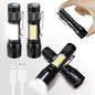 KunHe 4 Pack Rechargeable Flashlights Zoomable mini Small Bright Clip-On Light EDC Flash Light with Side COB Light for Camping Home Emergency - size: 4 Pack