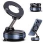 Jikasho Vacuum Magnetic Car Phone Holder for Magsafe, Hands-Free 360° Adjustable Suction Cup Phone Mount for Car/Gym/Mirror/Smooth Surface, Compatible with iPhone & Android (Black) - color: Black