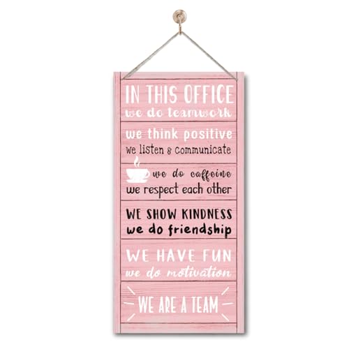 We Are A Team Office Signs Decor, In This Office Sign, Hanging Wood Sign Office Décor, Motivational Quotes Wall Décor, Office Wall Art, Human Resources Office Wall Décor, Team Gift, Gift for Leader F1 - color: Office06