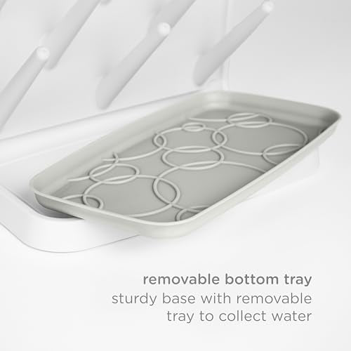 Ubbi Vertical Baby Bottle Drying Rack, Space Saving Countertop Drying Rack Baby Organizer, Oat - color: Oat Vertical Drying Rack