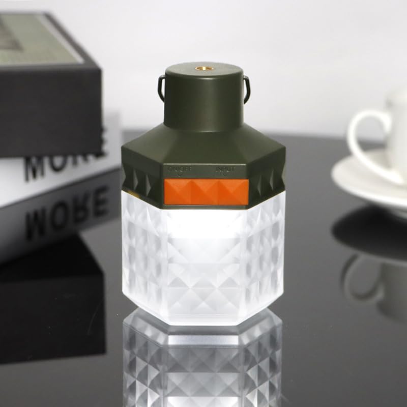 Rechargeable LED Camping Lantern, Stepless Dimming Camping Lights with 1000LM, Camping Essential with 2 Light Modes, IPX4 Waterproof Tent Lights, Portable Flashlight for Power Outages, Hiking