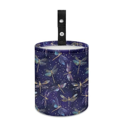 Renewold Car Trash Can Blue Dragonfly Stylish Car Organizer Storage Bag for The Back/Front/Console of Any Cars, Sedans,SUVs,Vans & Trucks, Trash Bin Automotive Garbage Cans Foldable - color: Blue Dragonfly Stylish