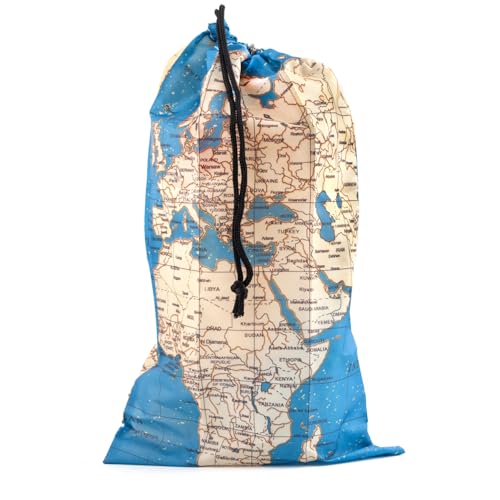 Kikkerland Around The World Travel Bags, Set of 4 - style: Map Set