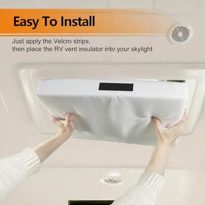 SheeChung RV Vent Insulator, 22″x14″x3″ RV Skylight Cover with Reflective Surface | Energy Saving & Reduce Heat Transfer | Skylight Shade Universal for Camper Trailer Vent - 1 Pack - size: 22 x 14 Aluminum