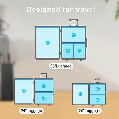 UPGOGO Vacuum Travel Bags Combo 6 Pack - Space Saver Vacuum Storage Bags for Clothing, Blankets, Pillows - Travel Essentials - size: 6 Pack