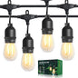 BRIMAX 12FT Outdoor String Lights with 5 LED Bulbs 2W Shatterproof Edison Bulb Commercial Grade Waterproof Outside Light 2700K Warm White for Bistro Gazebos Porch Patio Garden - style: 12FT 5 lights
