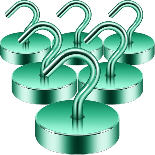 Neosmuk Magnetic Hooks Steel Tube Design for Cruise,80lb+ Green,6 Pack | Cruise Ship Essentials,Heavy Duty Magnett Hooks for Cabins, Refrigerator, Grill, Hanging, and Travel Extra Strong Must-Haves - color: Green, size: 80lb Magnetic Hooks