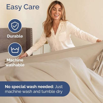Olympic Queen Sheet Set 66x80 - 4 Piece RV Olympic Queen Size Sheets - Ultra-Soft, Breathable & Cooling - Fits 14” to 16" Mattress w/ Deep Pockets - Comfy Luxury Bedding - Fade & Wrinkle Free - Wheat - color: 13 - Wheat, size: Olypmic Queen