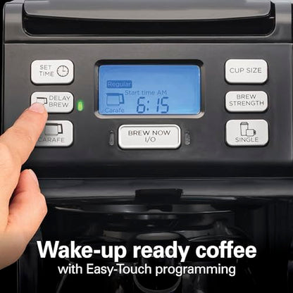 Hamilton Beach FlexBrew Trio 2-Way Coffee Maker, Compatible with K-Cup Pods or Grounds, Combo, Single Serve & Full 12c Pot, Black - Fast Brewing (49902JN) - color: Black, Fast Brewing, New for 2026