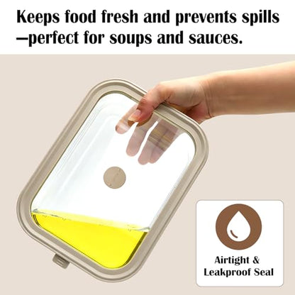 2 Pack 50 oz Large Glass Food Storage Containers with Lids,6.2 Cups Airtight Meal Prep Containers, Non-Toxic Glass Containers for Vegetables, Fruits, Microwave, Dishwasher - size: 50oz