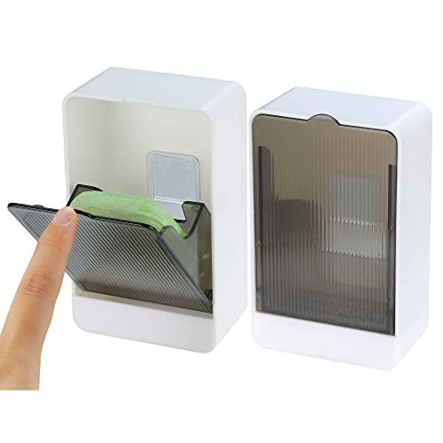 HANCELANT Bathroom Soap Dishes, 2 Pack Bar Soap Holder with Drain Wall Mounted Soap Box for Shower, Bathroom, Kitchen Sink, Keep Soap Bars Dry, Waterproof Dustproof, No Drilling, Adhesive Include - color: White+white