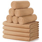 Buryeah 10 Pcs Fleece Blanket Bulk Soft Warm Fleece Blankets Cozy Lightweight Throw Blankets Plush Pet Throw Blanket for Home Bed Sofa Office Wedding Gifts Travel(50" x 60",Khaki) - color: Khaki