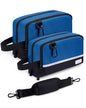 2 Pack Small Tool Bags Zipper Pouch for Organizing, with Adjustable Shoulder Strap & Carabiner, Utility Small Tool Pouch with Multi Pocket Compartments and Label Area (12" & 10") - color: Blue 2 Pack