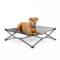 Coolaroo On-The-Go Elevated Dog Bed - Foldable Pop-Up Travel Dog Bed with Breathable, Moisture-Resistant Fabric, Carry Bag Included, Lightweight & Portable, Steel Gray, Large - color: Steel Grey, style: Large