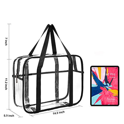 ONEGenug Clear Toiletry Bag Thick Transparent Cosmetic Bag Waterproof Makeup Artist Large Bag Diaper Case Luggage Organizer Storage Easy Clean Large
