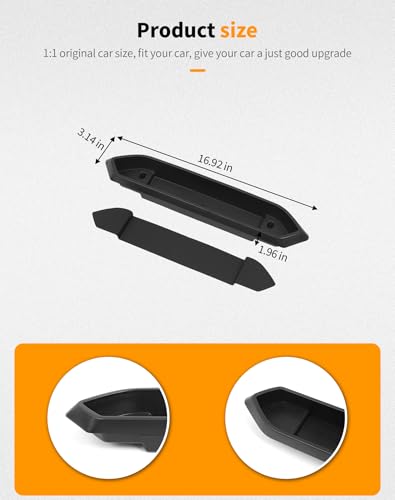 Hoolcar for Jeep Center Console Dashboard Storage Tray Compatible with Jeep Wrangler JL JLU 2/4 Doors 2018-2024 Interior Accessories Dash Organizer Tray for Key Sunglasses Phone