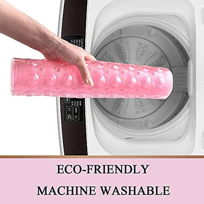 Sheepping Baby Bath Mat for Tub Non Slip Extra Long Cover Bathtub Mat for Toddler Kids 40 X 16 Inch - Eco Friendly Infant Bath Tub Mat with 200 Big Suction Cups,Machine Washable Shower Mat - color: Pink