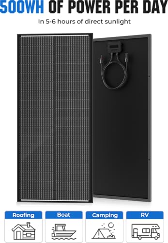18BB N-Type 1000 Watt Solar Panel, 12V 10PCS 100W Solar Panels, 25% High-Efficiency, Monocrystalline PV Modules, for RV, Marine, Boat, Shed Farm, Rooftop - style: 1000W-100W 10PC