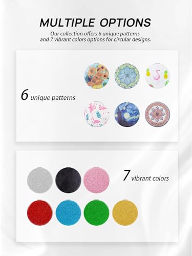 OMIRO 1X/10X Magnifying Compact Mirror with PU Leather, Ultra-Portable for Purses and Travel, Round Black - color: Black