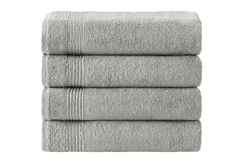 Ozdilek 4-Piece Bath Towels, 27x54 100% Turkish Cotton, Luxury Quick Dry, Extra Large, Fade-Resistant, Eco-Friendly, Spa Towel, Comfortable (Light Brown) - color: Light Brown