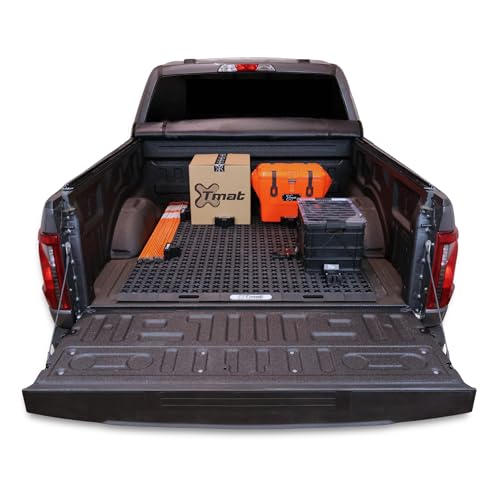 Tmat Truck Bed Organizer Storage System Slide Out Mat (Universal Fit for Short Beds 5'6" to 5'9") - color: Black, size: 5'6" to 5'9" Full-size Trucks