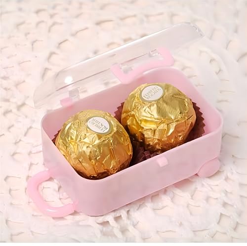 4PCS Mini Plastic Travel Suitcase Boxes Suit for Wedding Party Decoration, Handbag Luggage Storage Box, Mini Luggage,Suitcase Gift Box